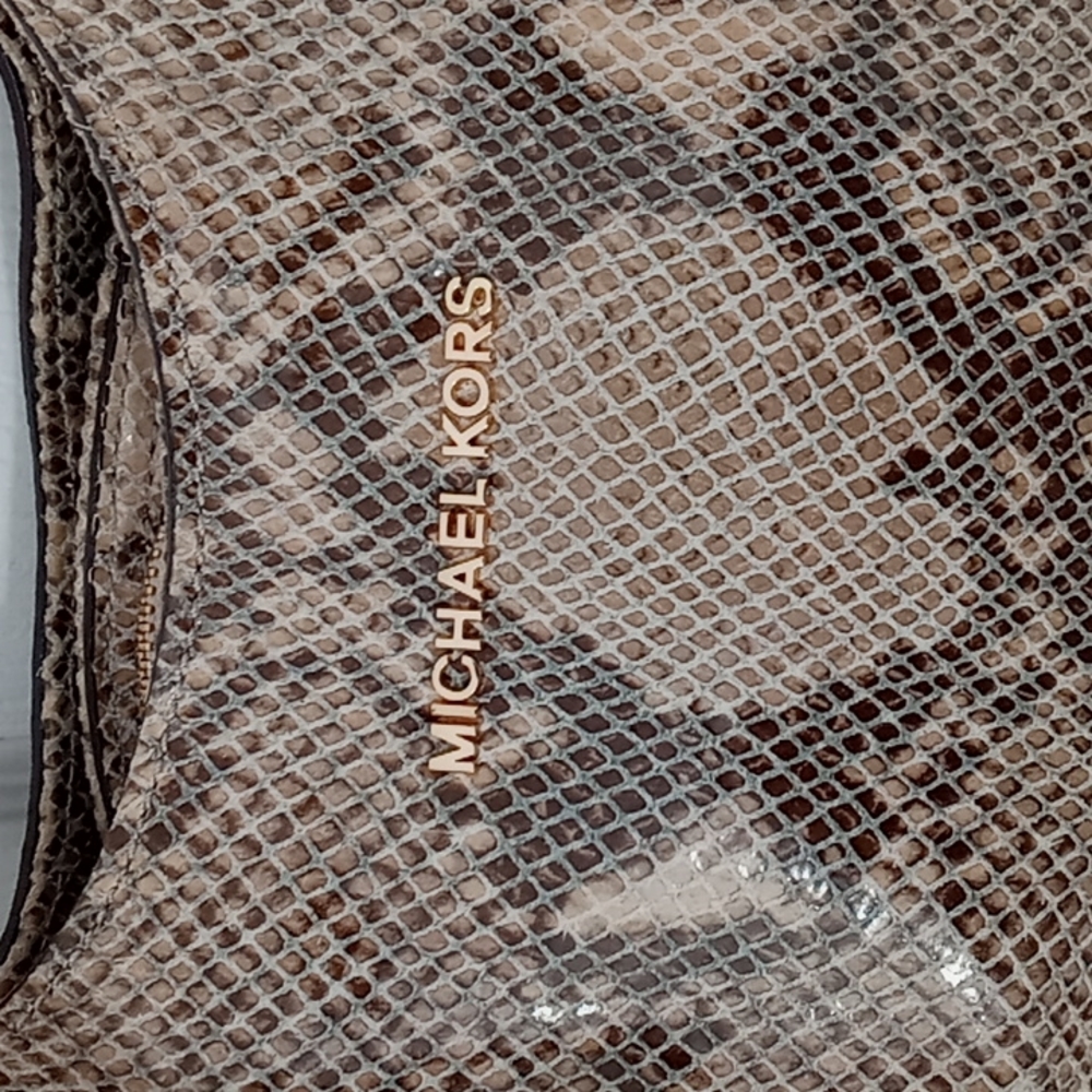 Michael Kors Snake Patterned Leather Purse - Picture 3 of 14
